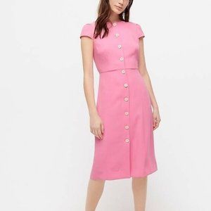 J. Crew Button Front cap Sleeve Dress